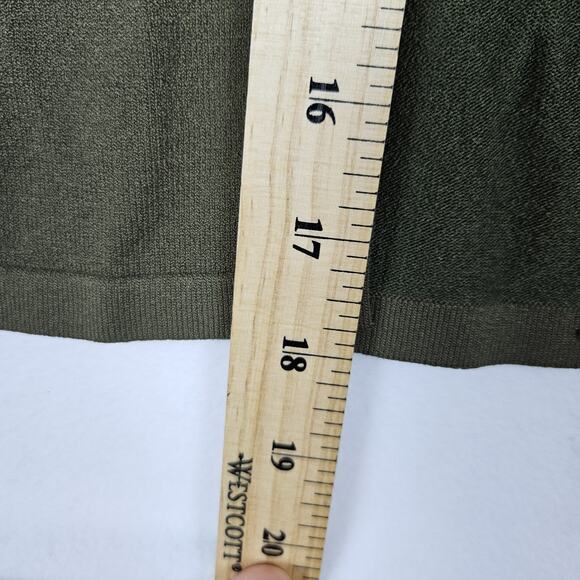 DISSH Carrie Maxi Skirt Olive Green Army Ribbed Stretch Knit Slit AUS XXL, US L - Picture 9 of 10